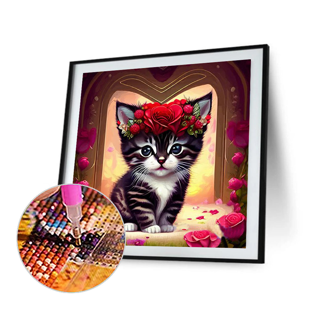 The Cat - Full Round Drill Diamond Painting 30*30CM