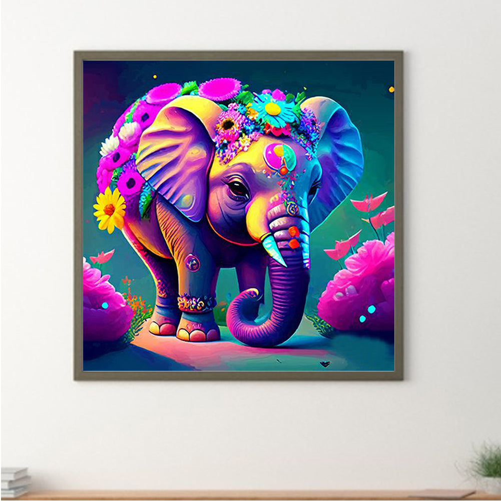 Elephant - Full Round Drill Diamond Painting 30*30CM