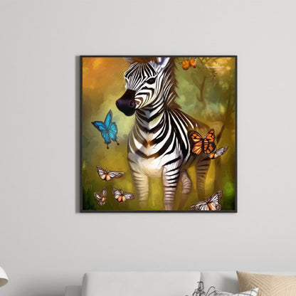 Zebra - Full Round Drill Diamond Painting 30*30CM