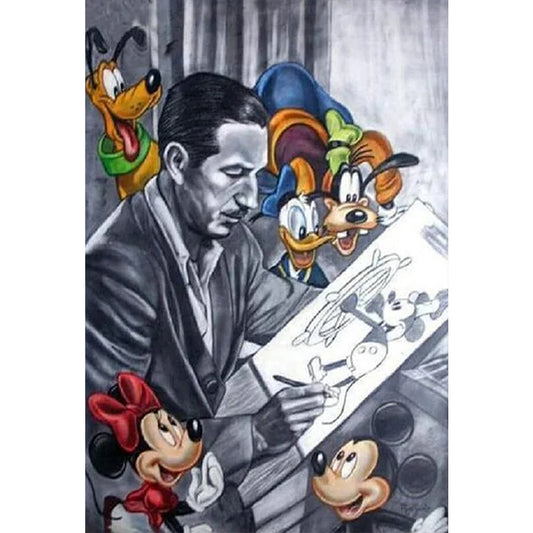 Walt Disney Is Creating - Full Round Drill Diamond Painting 50*70CM