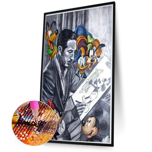Walt Disney Is Creating - Full Round Drill Diamond Painting 50*70CM