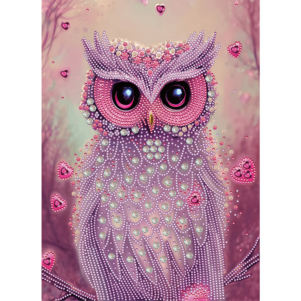 Personality Owl - Special Shaped Drill Diamond Painting 30*40CM