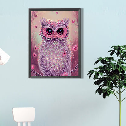 Personality Owl - Special Shaped Drill Diamond Painting 30*40CM