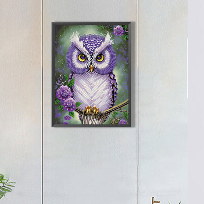 Personality Owl - Special Shaped Drill Diamond Painting 30*40CM