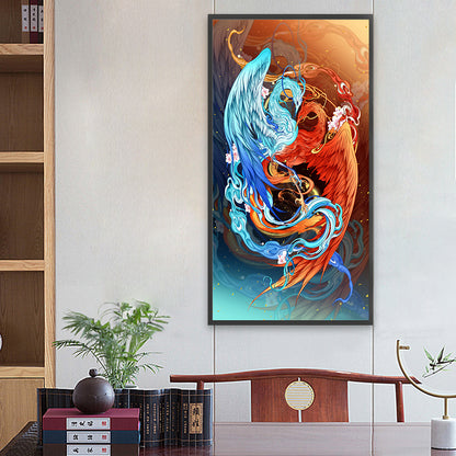 Divine Beast - Phoenix - Full Square Drill Diamond Painting 40*75CM