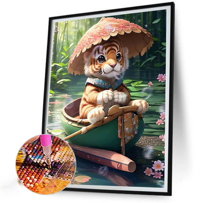 Animals On Board - Tiger - Full Square Drill Diamond Painting 30*40CM