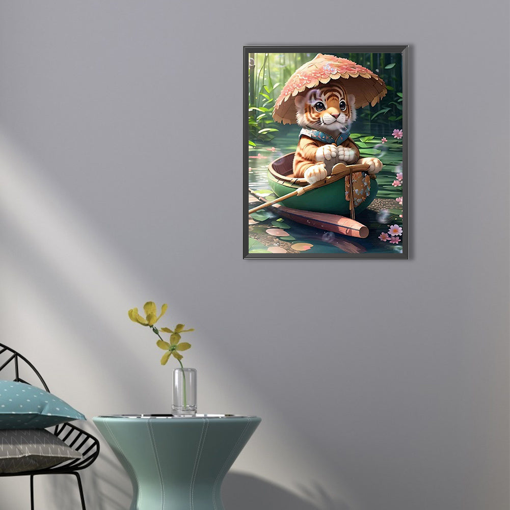 Animals On Board - Tiger - Full Square Drill Diamond Painting 30*40CM