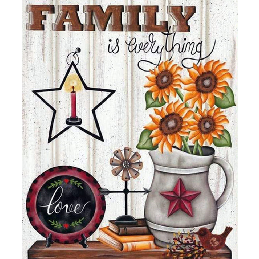 Family - Full Square Drill Diamond Painting 50*60CM