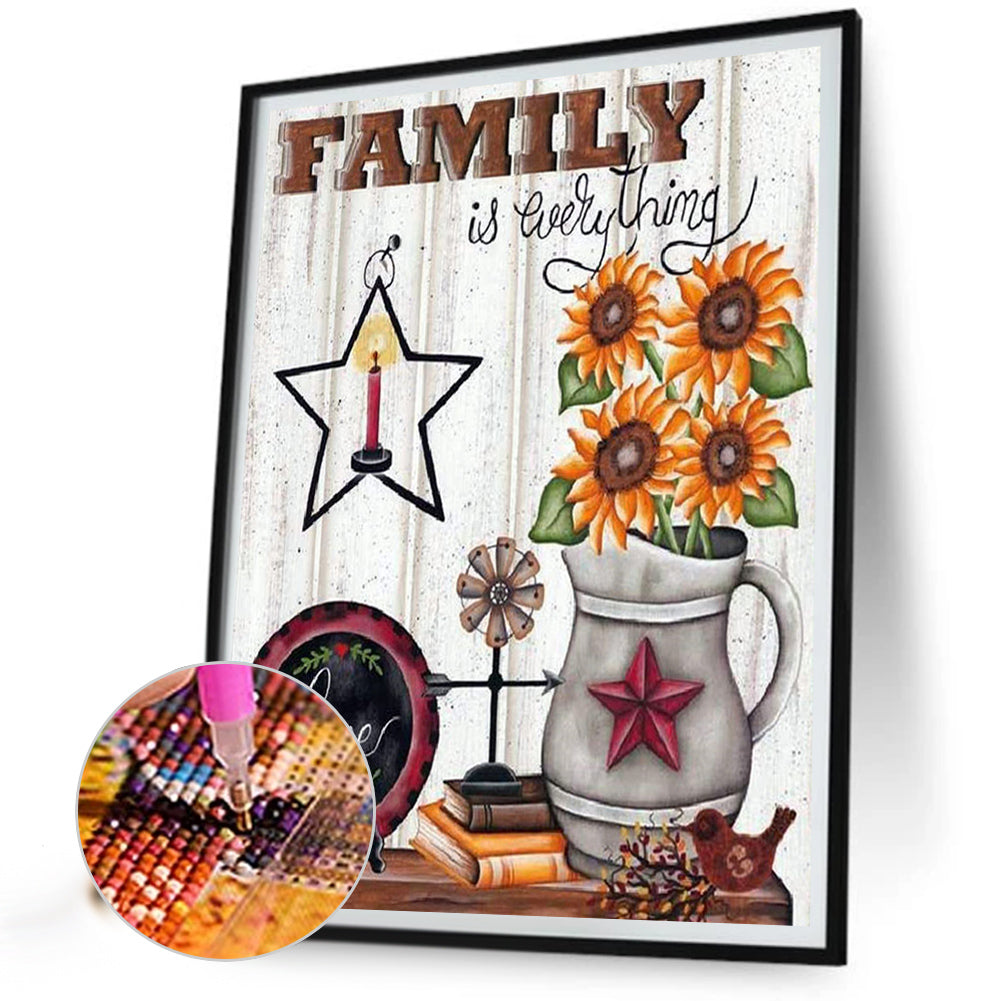 Family - Full Square Drill Diamond Painting 50*60CM