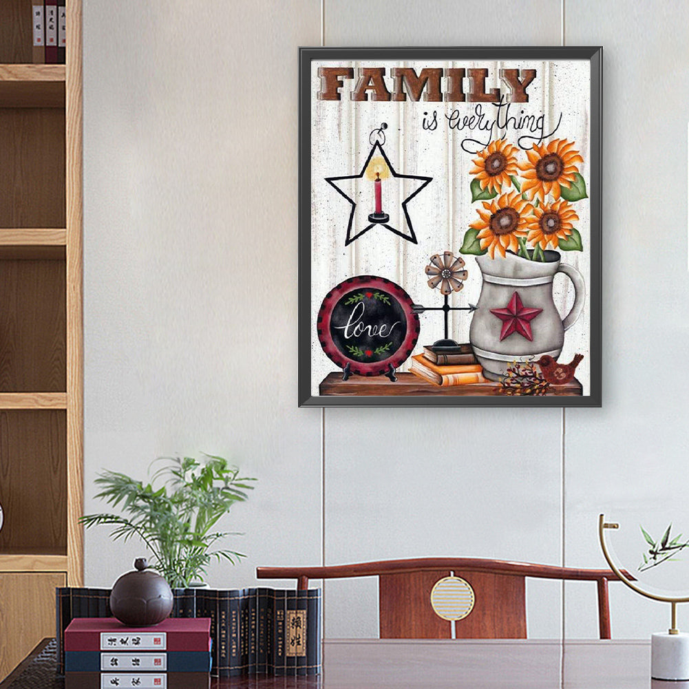 Family - Full Square Drill Diamond Painting 50*60CM