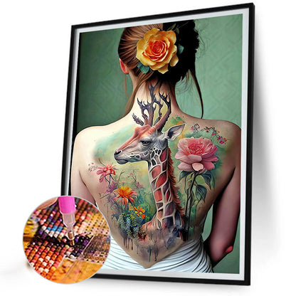 Personality Girl Back - Full Round Drill Diamond Painting 30*40CM