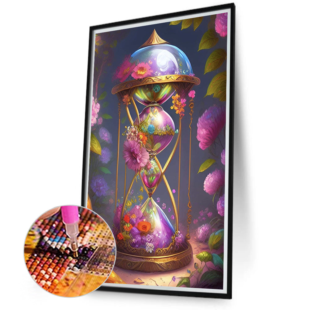 Flower And Hourglass - Full Round Drill Diamond Painting 40*70CM