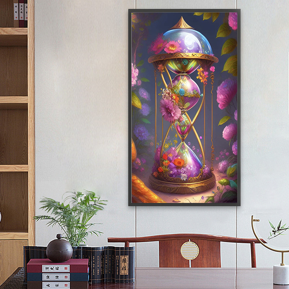 Flower And Hourglass - Full Round Drill Diamond Painting 40*70CM