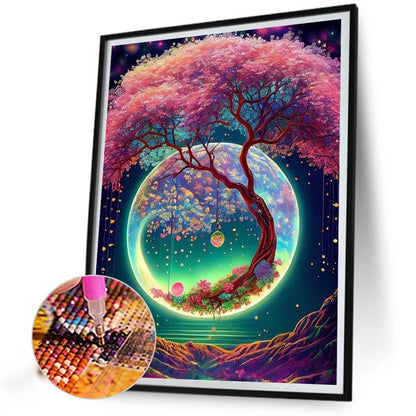 Dream Pink Tree - Full Round Drill Diamond Painting 30*40CM