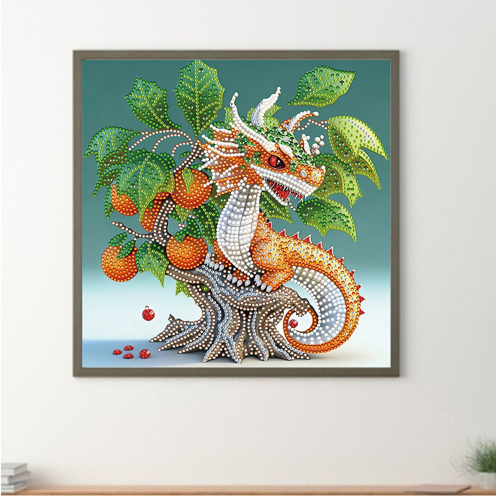 Little Decorative Dragon - Full Round Drill Diamond Painting 30*30CM