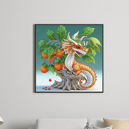 Little Decorative Dragon - Full Round Drill Diamond Painting 30*30CM