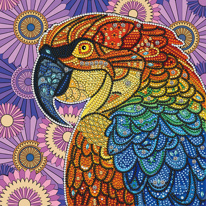 Colorful Paper-Cut Mechanical Parrot - Special Shaped Drill Diamond Painting 30*30CM
