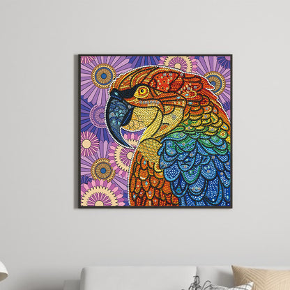 Colorful Paper-Cut Mechanical Parrot - Special Shaped Drill Diamond Painting 30*30CM