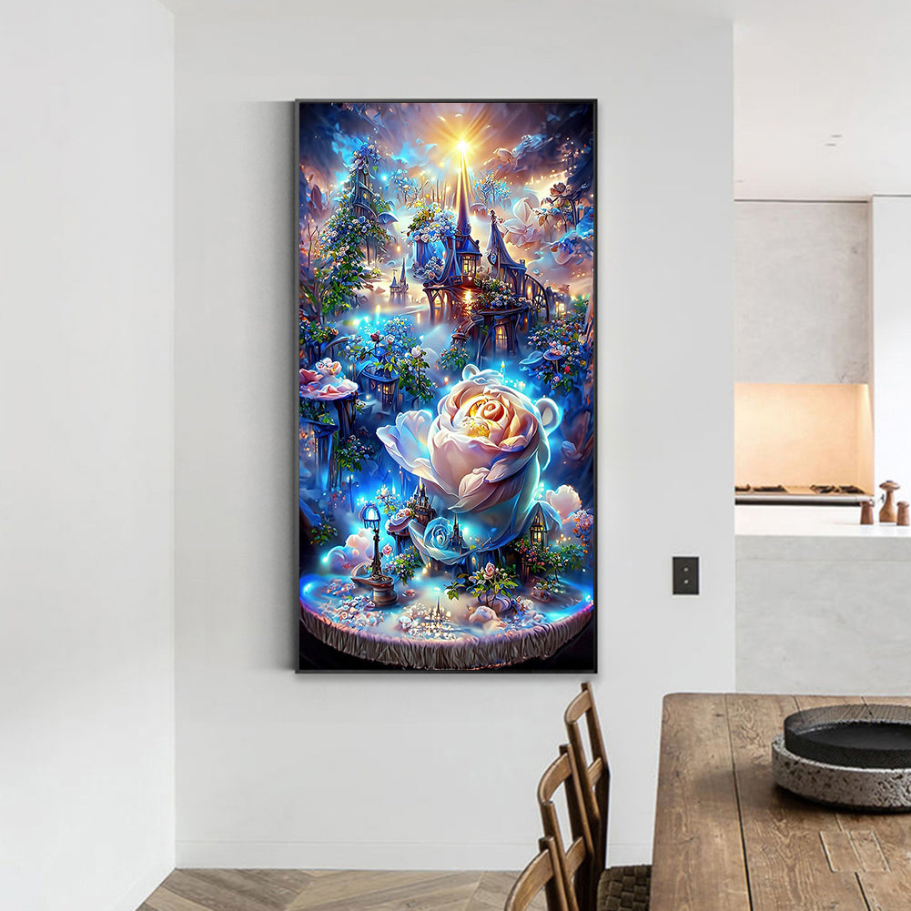 Blue Rose Manor - Full Square Drill Diamond Painting 40*70CM