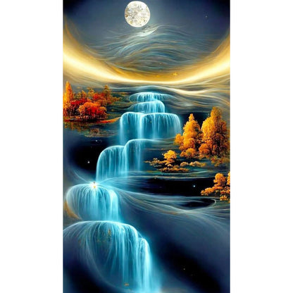 Blue River - Full Square Drill Diamond Painting 40*70CM