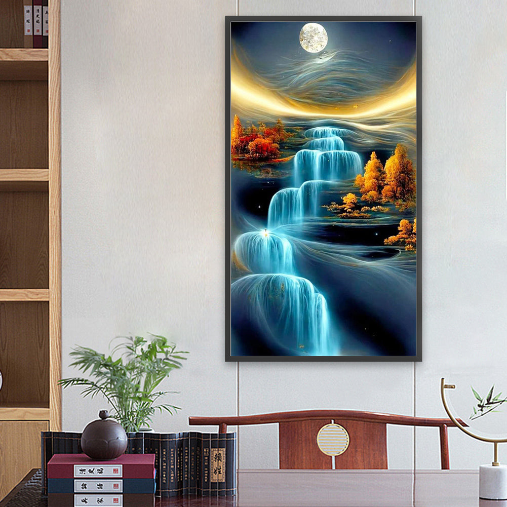 Blue River - Full Square Drill Diamond Painting 40*70CM