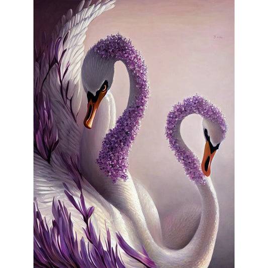 Swan - Full Round Drill Diamond Painting 30*40CM