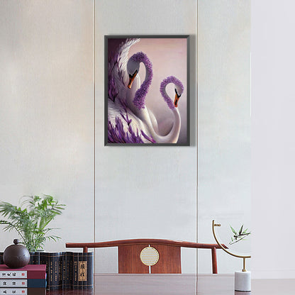 Swan - Full Round Drill Diamond Painting 30*40CM