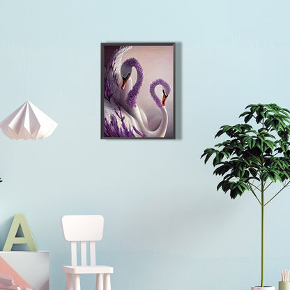 Swan - Full Round Drill Diamond Painting 30*40CM