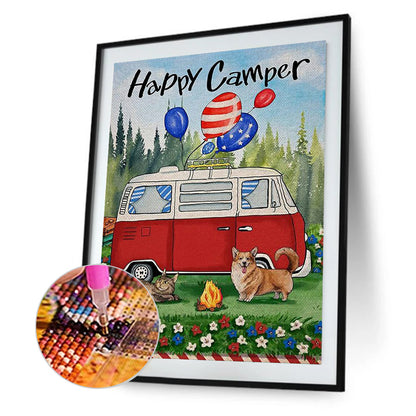 Happy Camper - Full Round Drill Diamond Painting 30*40CM