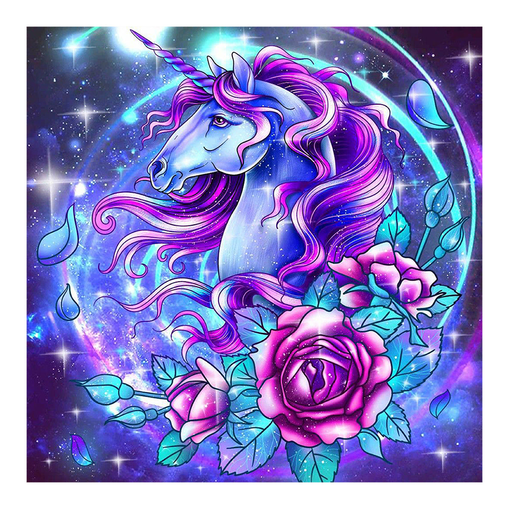 Gentle Unicorn - Full Round Drill Diamond Painting 30*30CM