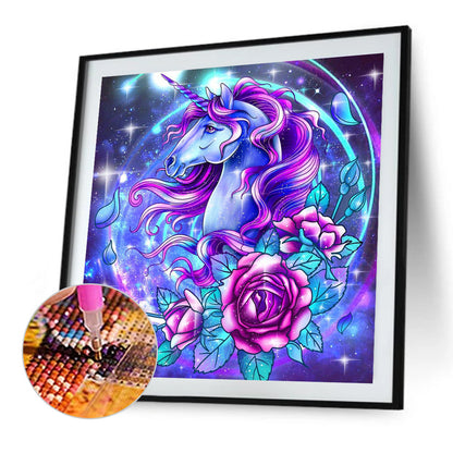 Gentle Unicorn - Full Round Drill Diamond Painting 30*30CM