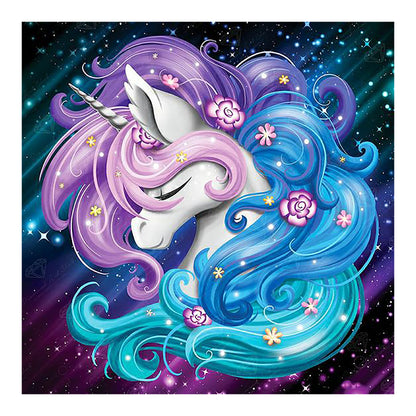 Elegant Unicorn - Full Round Drill Diamond Painting 30*30CM