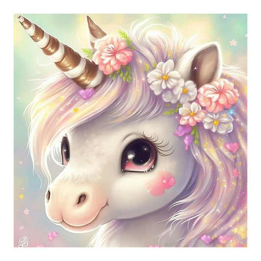 Cute Unicorn - Full Round Drill Diamond Painting 30*30CM