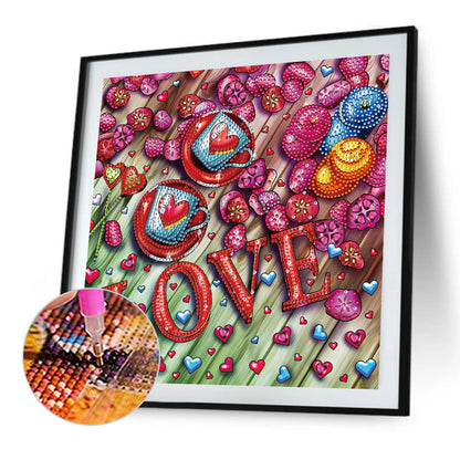 Love Love - Special Shaped Drill Diamond Painting 30*30CM
