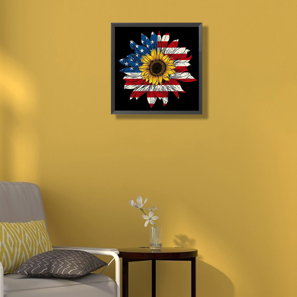 Artistic Sunflower - Full Round Drill Diamond Painting 30*30CM