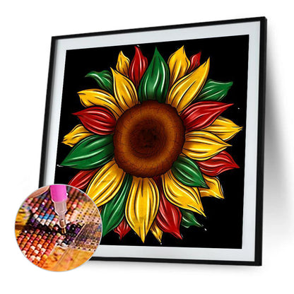 Artistic Sunflower - Full Round Drill Diamond Painting 30*30CM