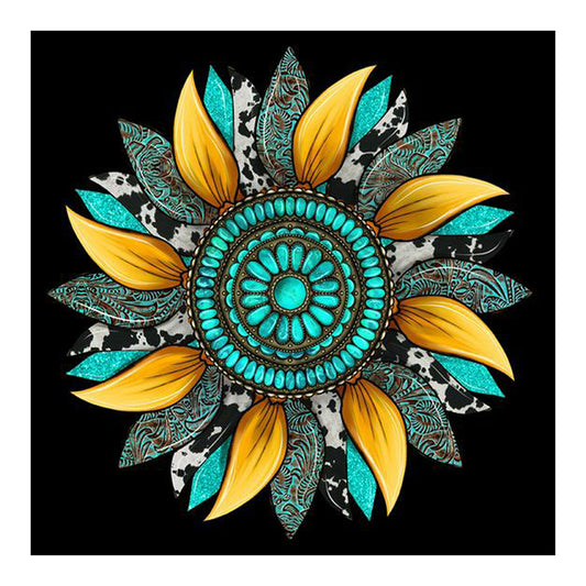 Artistic Sunflower - Full Round Drill Diamond Painting 30*30CM