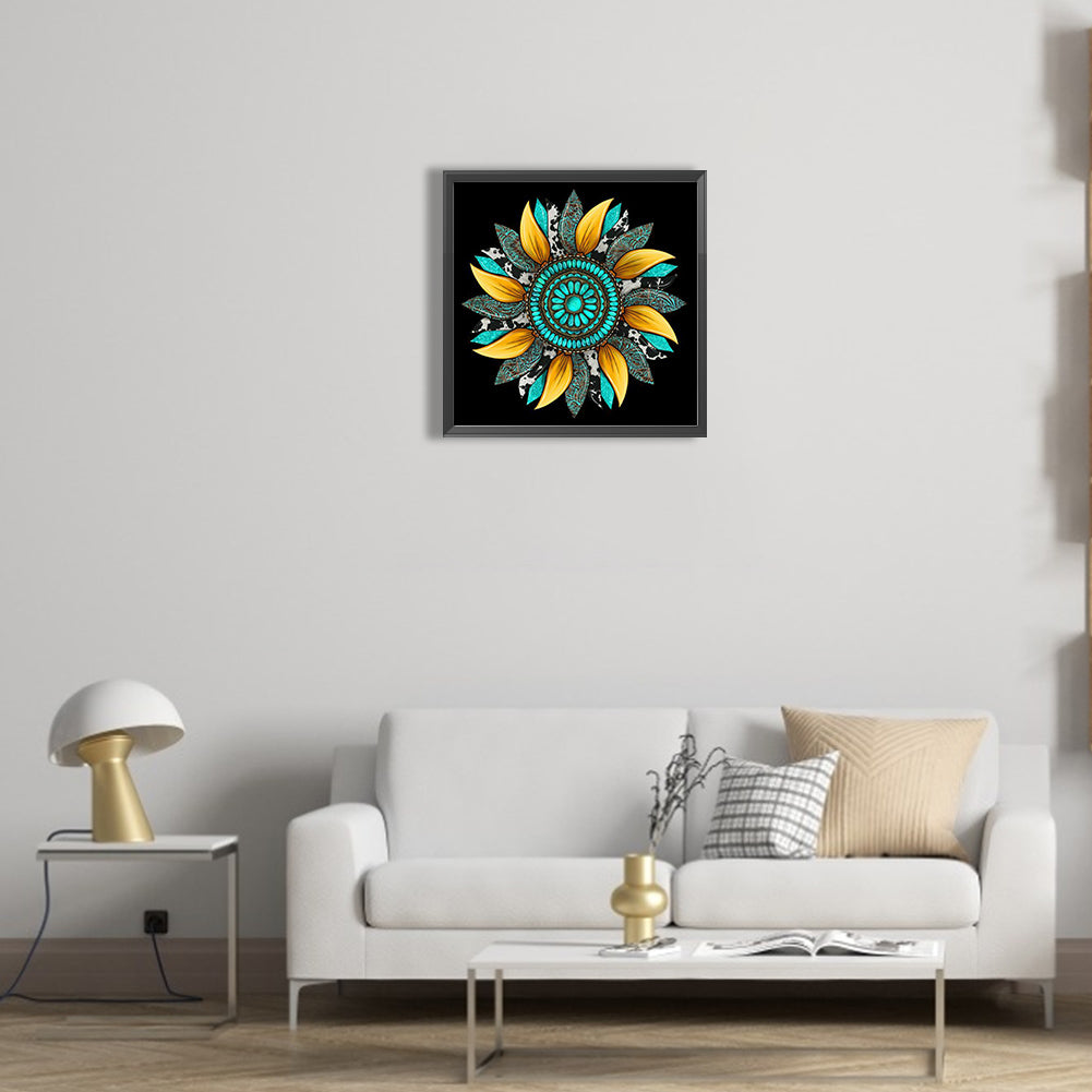 Artistic Sunflower - Full Round Drill Diamond Painting 30*30CM