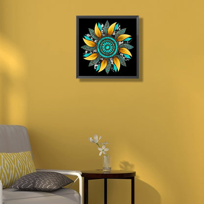 Artistic Sunflower - Full Round Drill Diamond Painting 30*30CM