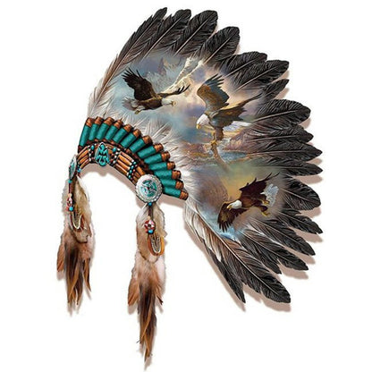 Native American Headgear - Full Round Drill Diamond Painting 30*40CM