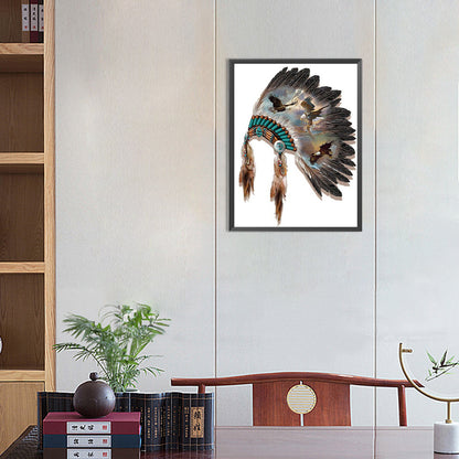 Native American Headgear - Full Round Drill Diamond Painting 30*40CM