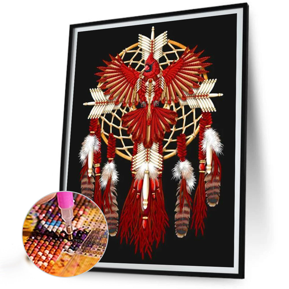 Native American Dreamcatcher - Full Round Drill Diamond Painting 30*40CM