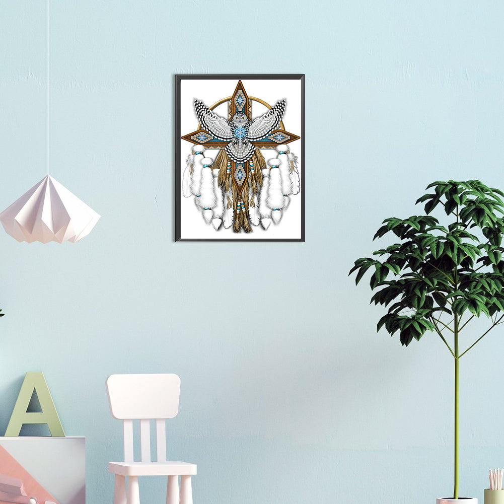 Native American Dreamcatcher - Full Round Drill Diamond Painting 30*40CM