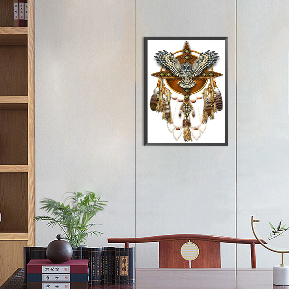 Native American Dreamcatcher - Full Round Drill Diamond Painting 30*40CM