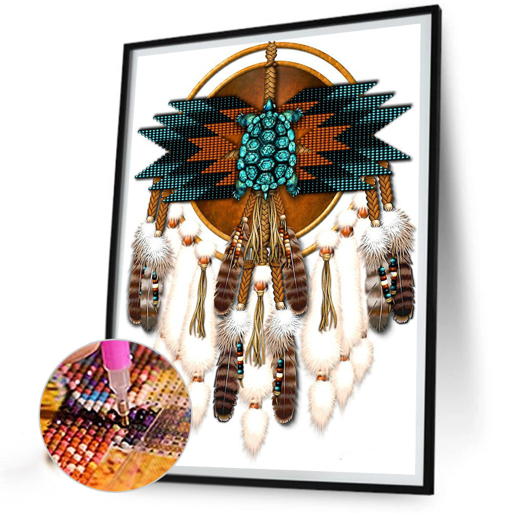 Native American Dreamcatcher - Full Round Drill Diamond Painting 30*40CM