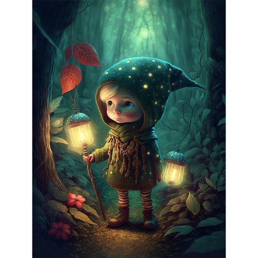 Forest Elf Girl - Full Round Drill Diamond Painting 30*40CM