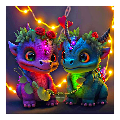 Colorful Pterosaur - Full Square Drill Diamond Painting 50*50CM