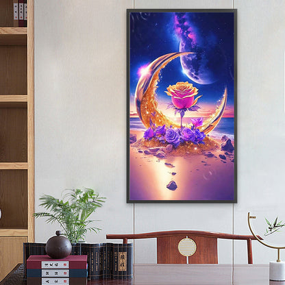 Moonlight Rose - Full Round Drill Diamond Painting 40*70CM