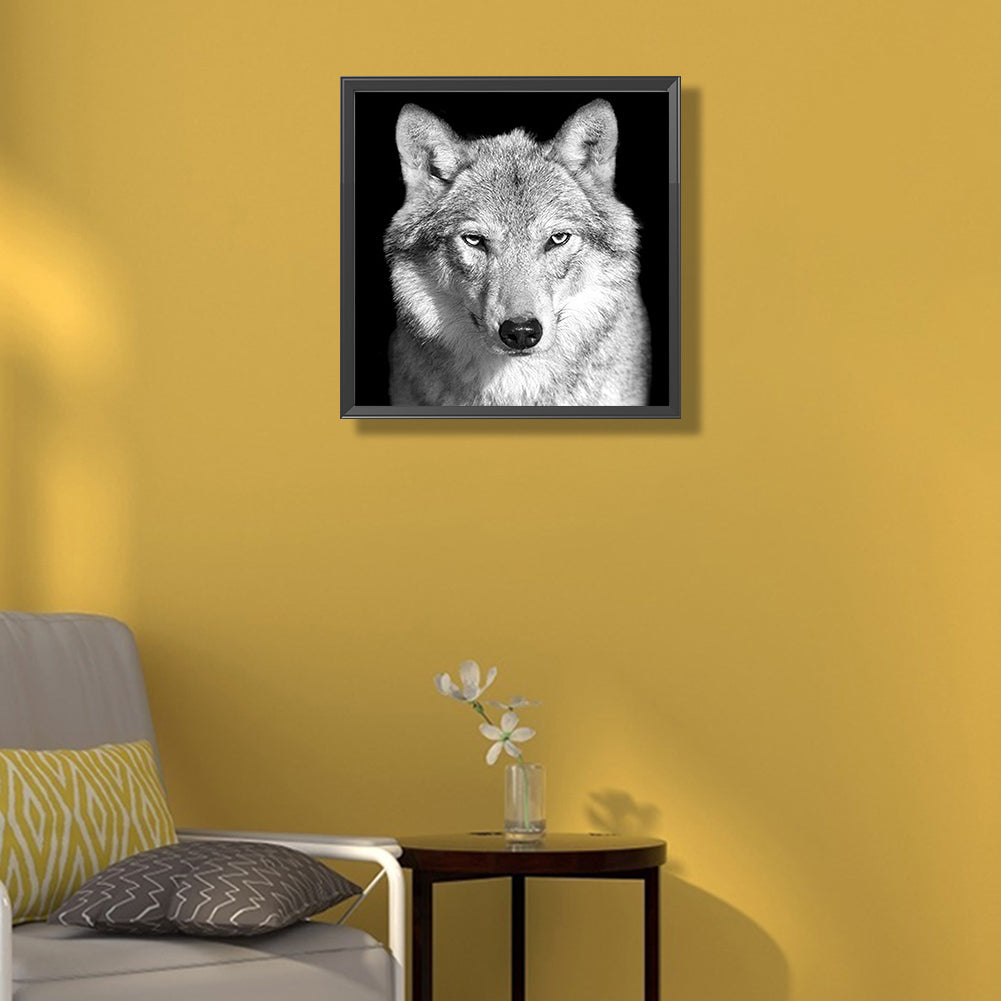 White Wolf - Full Round Drill Diamond Painting 45*45CM