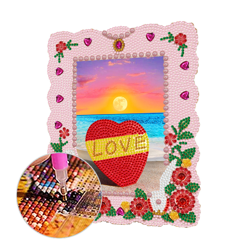 DIY Crystal Rhinestone Diamond Painting 5D Sunset Love Resin Crafts for Kids